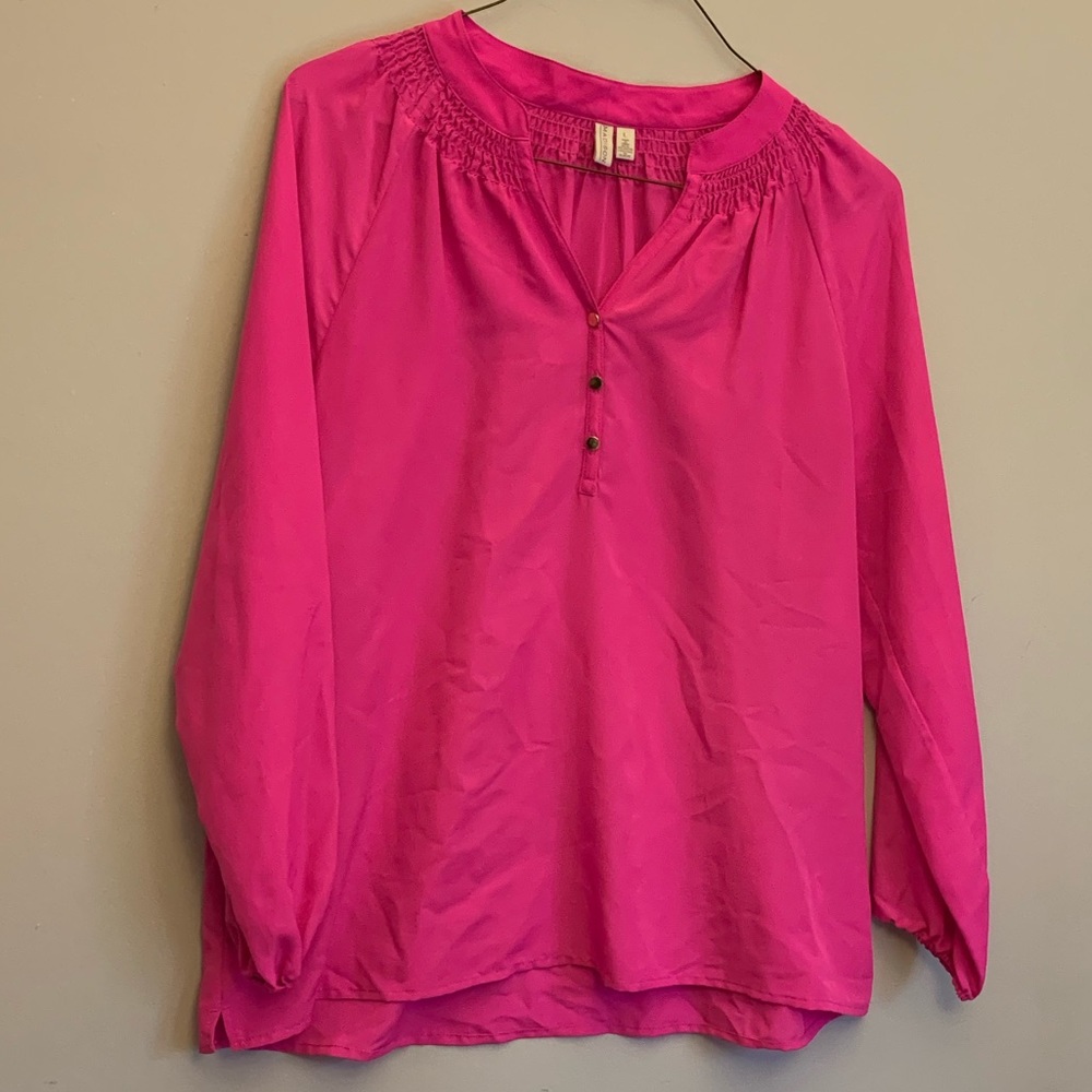 Madison Blouse Hot Pink.